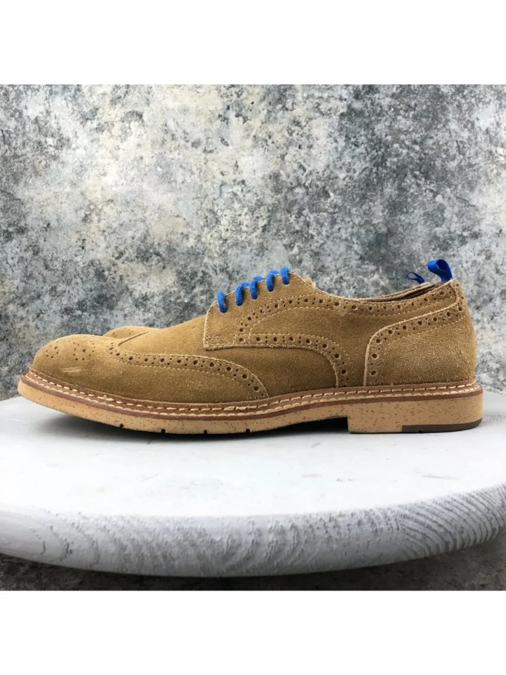 Johnston & Murphy Men's Size 11M Pearce Wingtip Brown Suede Leather Oxford Shoes